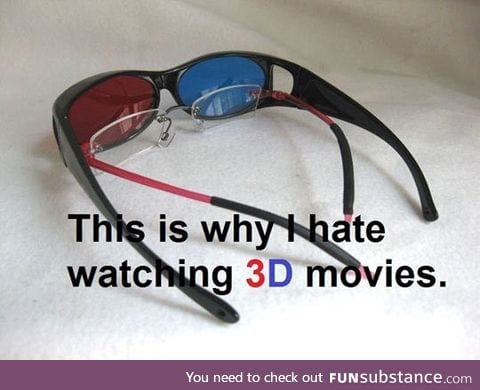 Why I dislike 3d movies