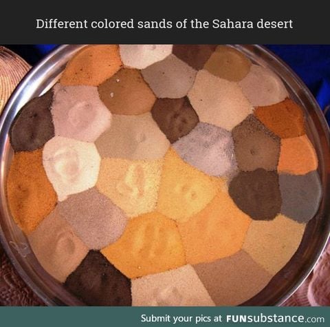 Sand colors in Sahara