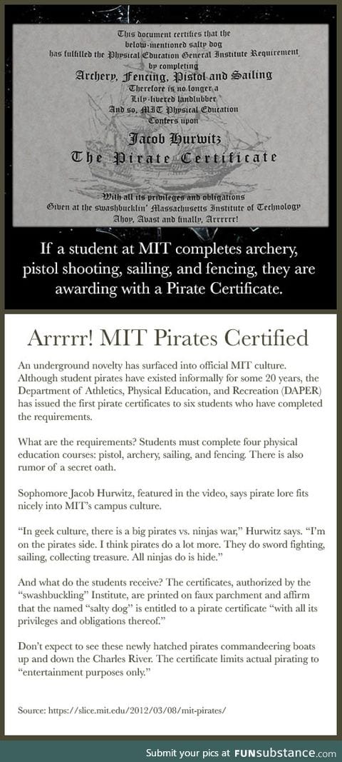 Arrrrr! MIT Pirates Certified