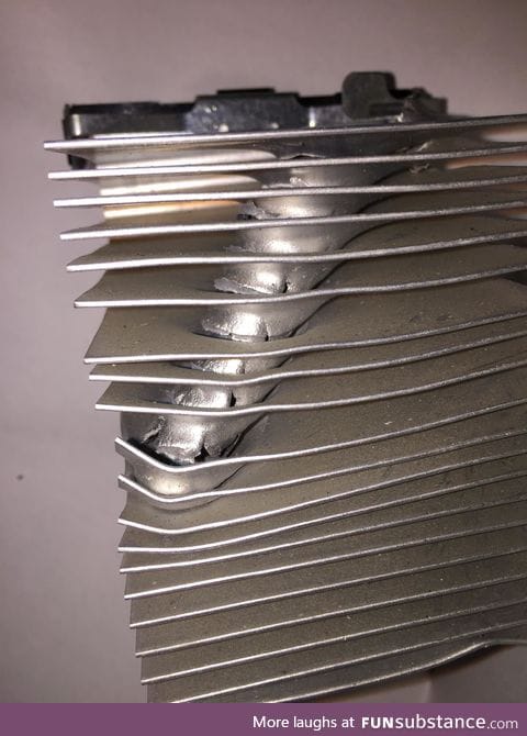 Bullet stopped by heat sink