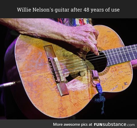 Willie Nelson's 48 years old guitar