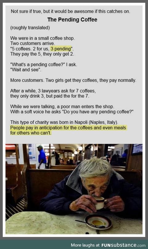 The pending coffee, this should be everywhere