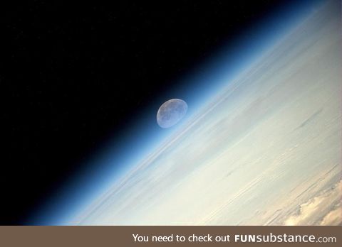 Moon view from the ISS