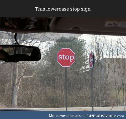 Rare stop sign