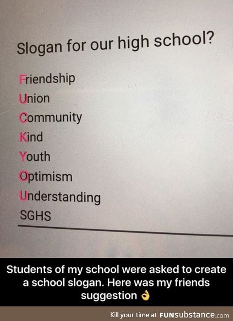 School slogan