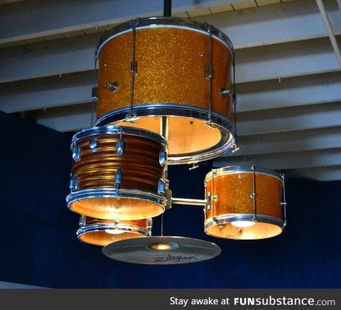 Drum kit chandelier, so much want