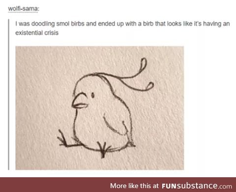 Draw him a little worm maybe