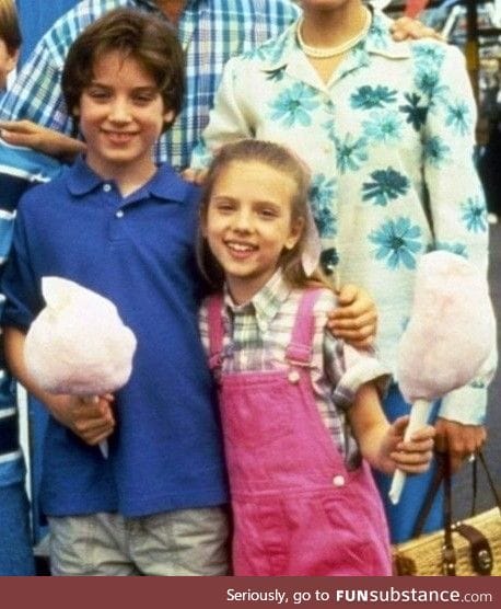 Elijah Wood and Scarlett Johansson on a play date