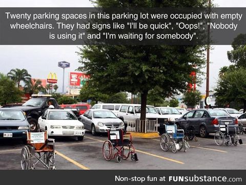 People kept abusing handicapped parking spots, then this happened