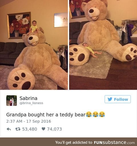 That's a massive teddy bear