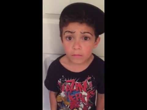 Kid shaves his eyebrows off