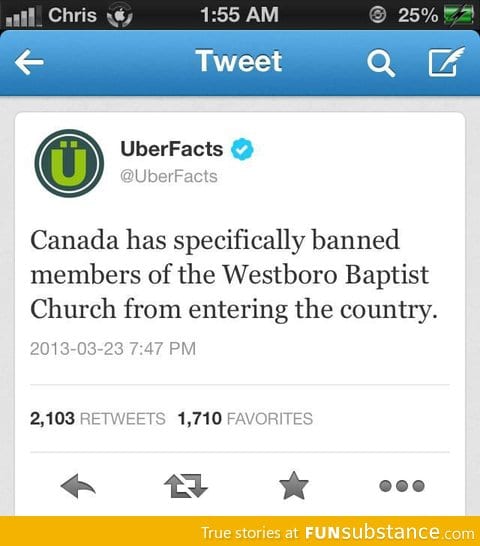 Canada hates westboro baptist too