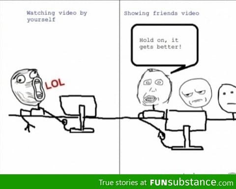 Showing funny videos