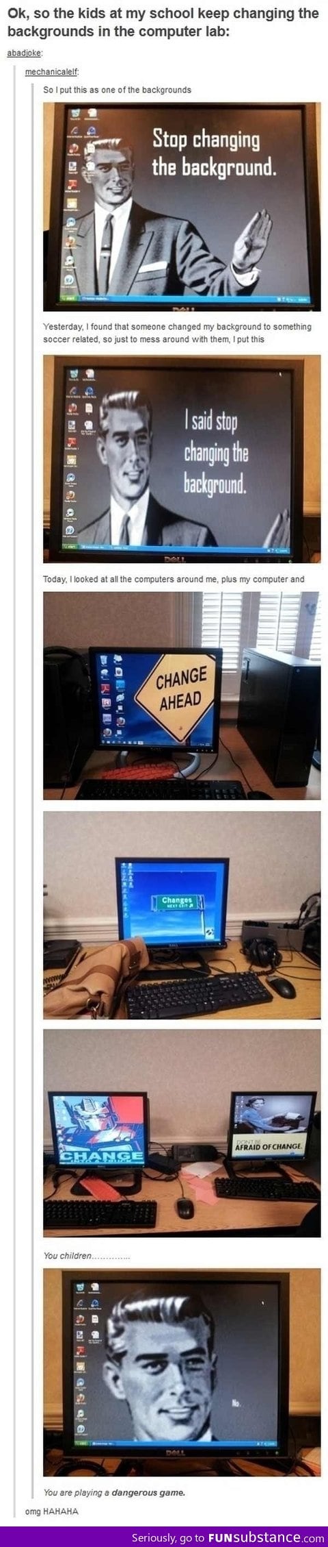 Changing the computer background