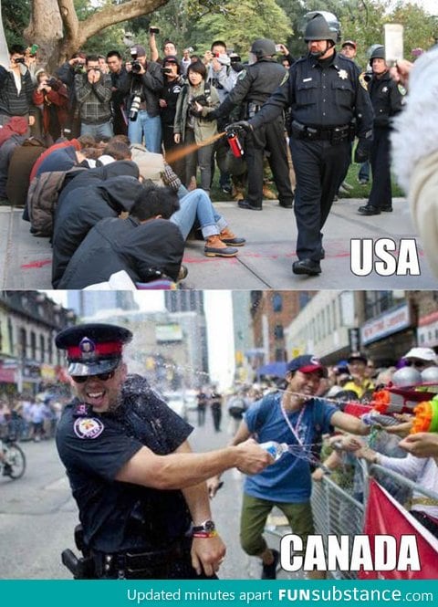 American police vs Canadian police