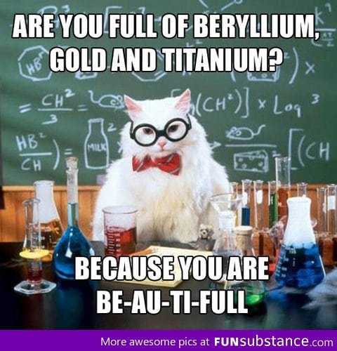 Chemistry cat's best pick-up line