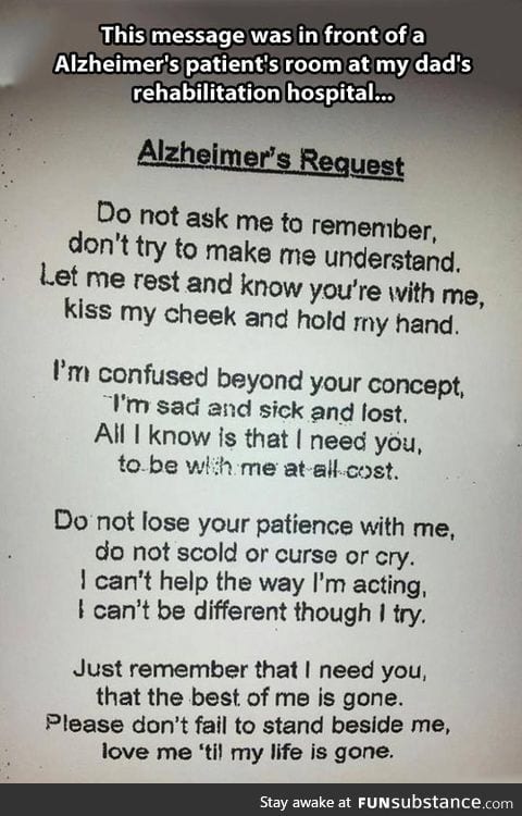 Alzheimer's Request