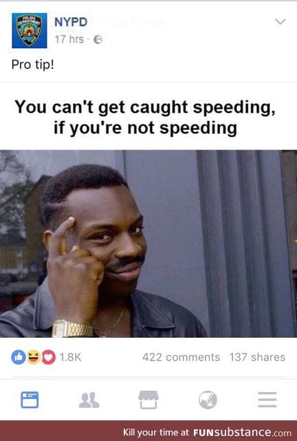 Don't speed yo