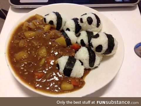 Delicious panda curry bum-rush