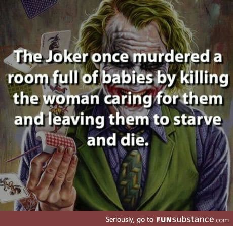 To all the edgy teens who can "relate" to the joker