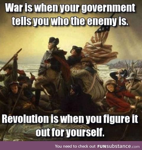 The difference between war and revolution