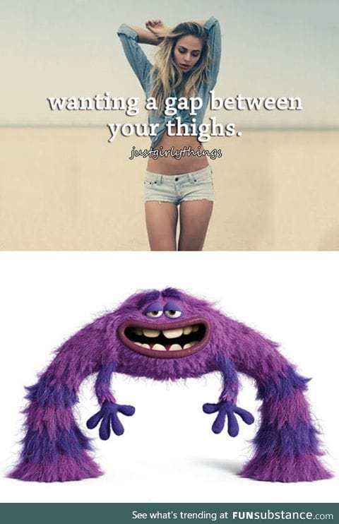 Gap between your thighs