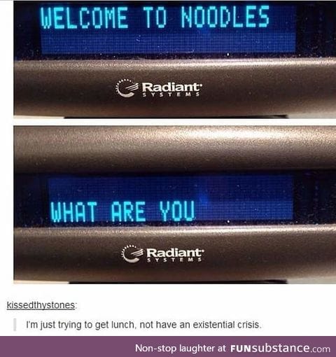 Whatever comes with noodle, like ramen afterwards and student loan