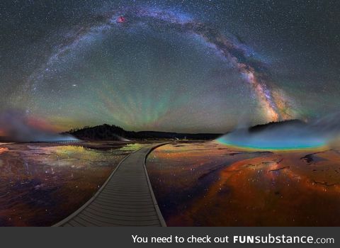 The Milky Way over Yellowstone National Park