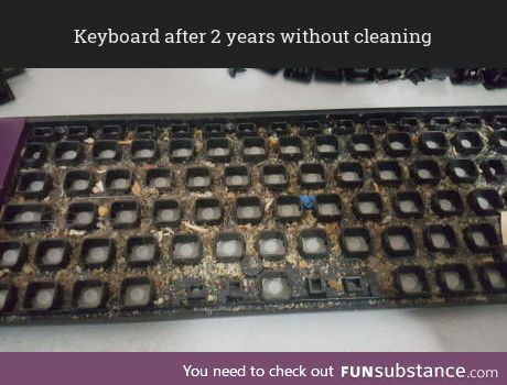 Looks at how dirty a keyboard is