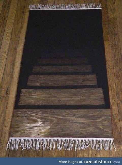A stair carpet