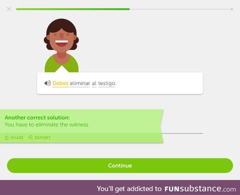 I'm not really sure what Duolingo is trying to teach me