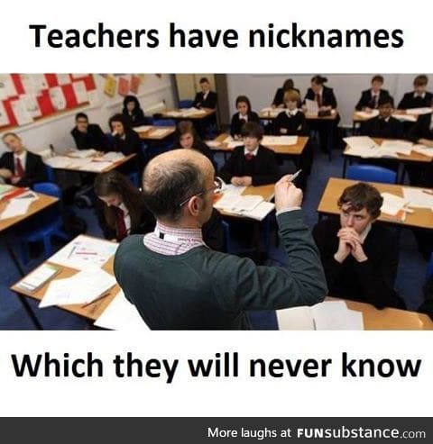 Write some nicknames of your teachers