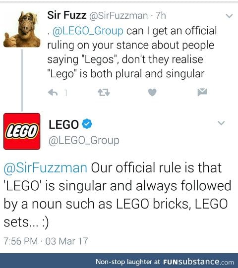 Official response from Lego