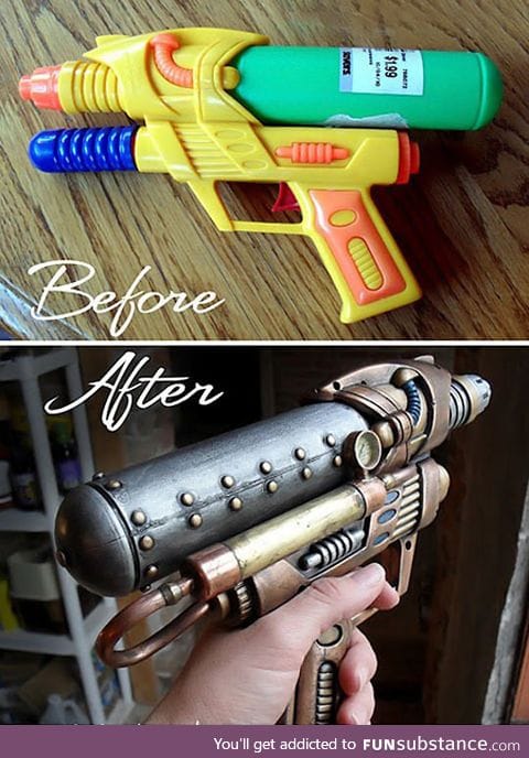 Steampunk water gun looks awesome