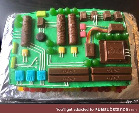Motherboard birthday cake