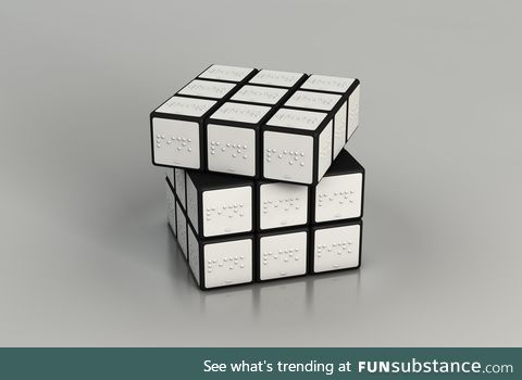 A braille rubik's cube