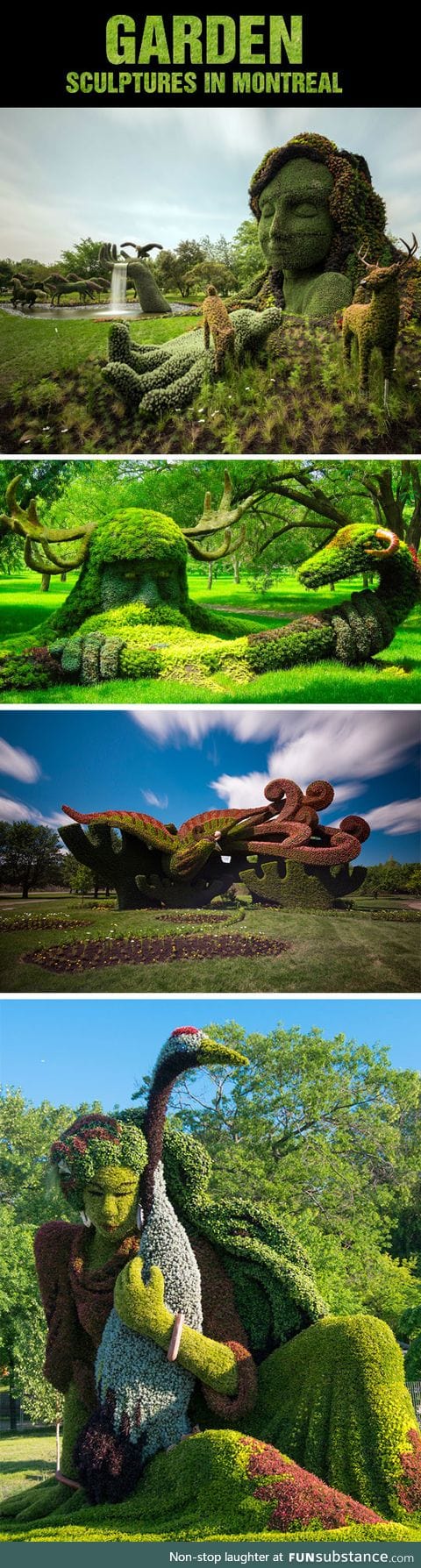 Magnificent garden sculptures in montreal