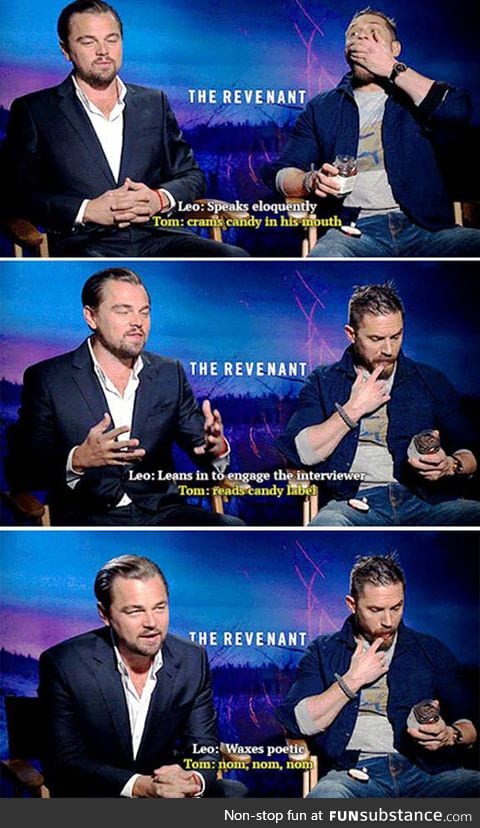 The difference between leonardo dicaprio and tom hardy