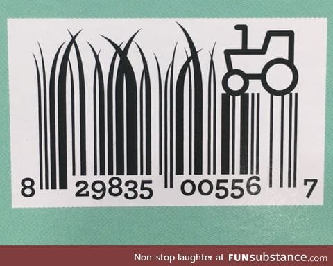 This barcode is being mowed