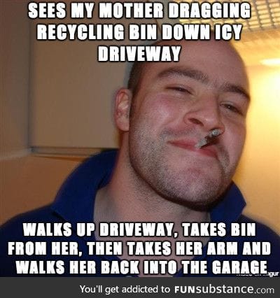 This actually happened this morning! Good Guy Garbage Man
