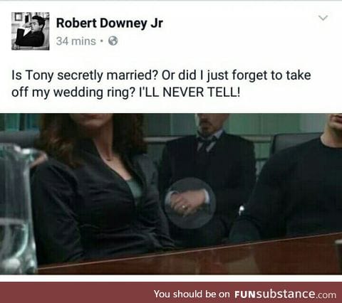 Is Tony Stark married