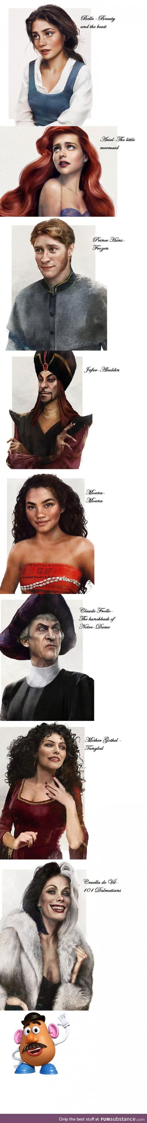 Stunning realistic versions of disney characters. Part two coming soon!