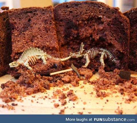 Awesome paleontology cake