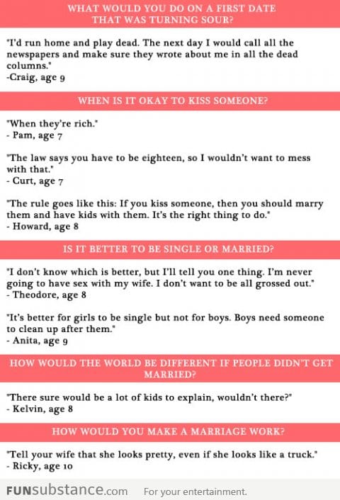 How do you decide who to marry? -Written by kids