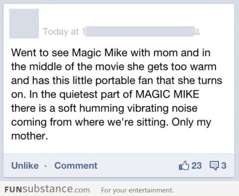 Things got a little awkward while watching Magic Mike