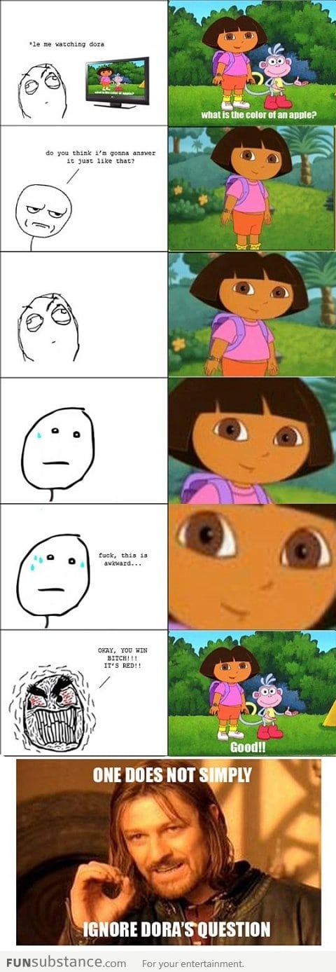 One Does Not Simply Ignore Dora's Question