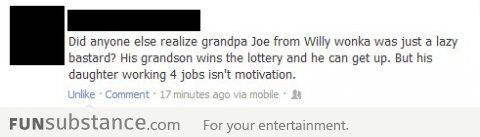 I Didn't Realize This, But Grandpa Joe Is A Lazy Bastard.