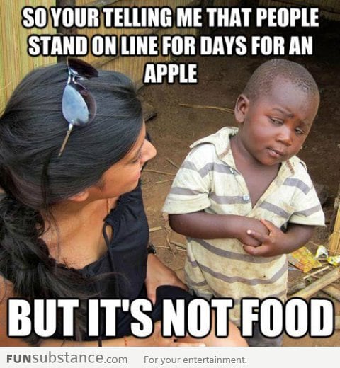 Third world kid finds Apple confusing