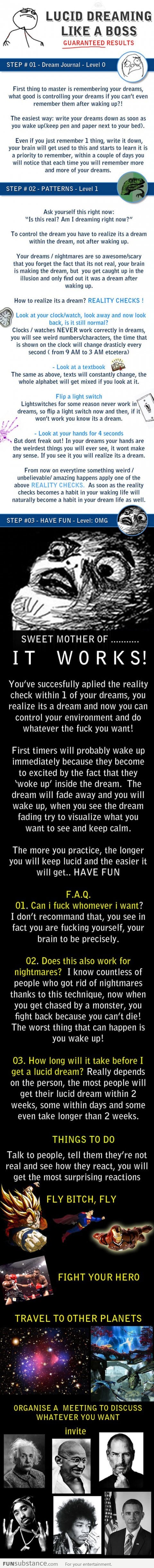 Control your dreams like a boss