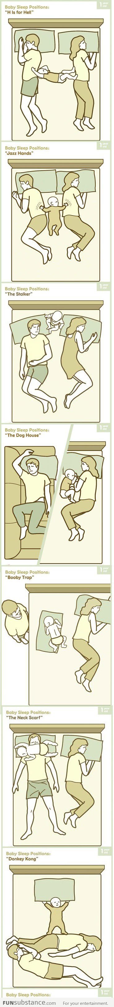 Baby sleeping positions